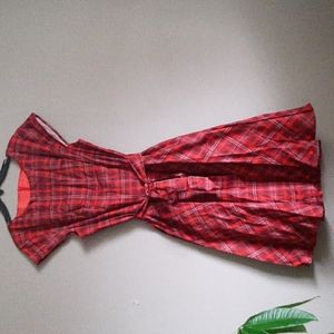 PUKAVT Red Plaid Dress NWOT